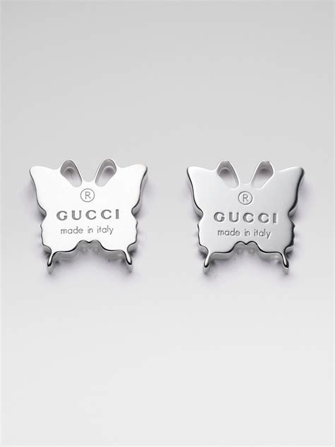 gucci drop earring|gucci sterling silver butterfly earrings.